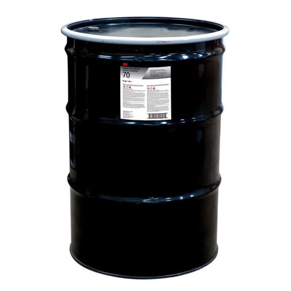 3M HoldFast 70 Adhesive, Clear, 55 Gallon Metal Closed Head Drum (52 Gallon Net)
