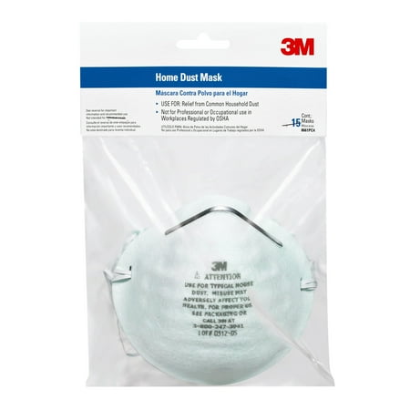 3M Home Dust Mask 8661, 15 Disposable Masks per Pack