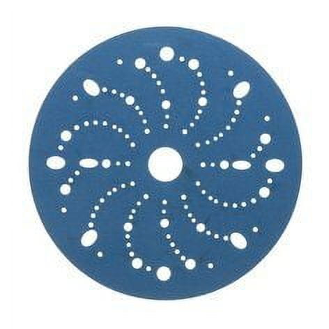 3M Hookit Blue Abrasive Disc 321U, 36180, 6 in, 320 grade, Multi-hole, 50 discs per carton, 4 cartons per case