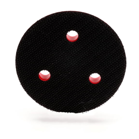 3M Hookit Clean Sanding Low Profile Disc Pad 20350, 3 in x 1/2 in x 1/4-20 External 3 Holes Red Foam, 10 per case