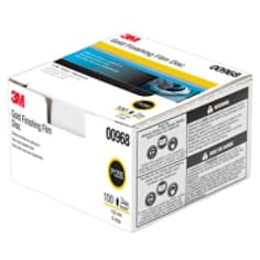 3M Hookit Finishing Film Abrasive Disc 260L, 00968, 6 in, P1200, 100 discs per carton, 4 cartons per case