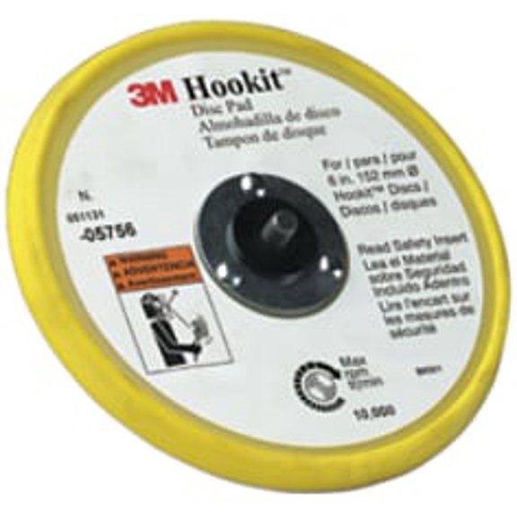 3M Hookit Low Profile Disc Pad, 05756, 6 Inch, 10 per case