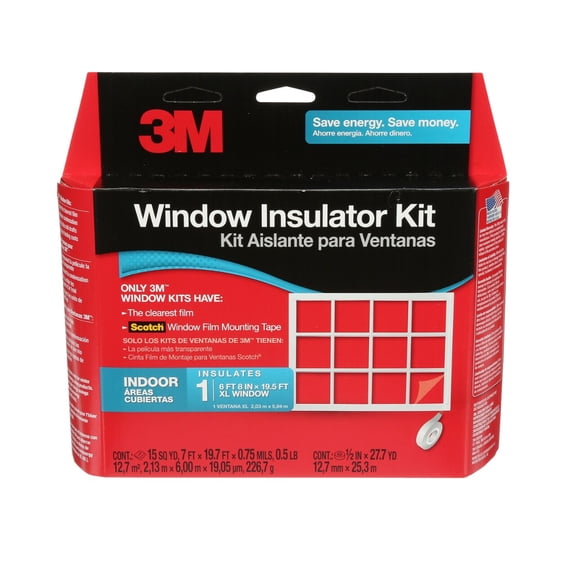 3M Indoor Patio Door Window Insulator Kit, Fits 6'8" x 9' Door, 1 Kit