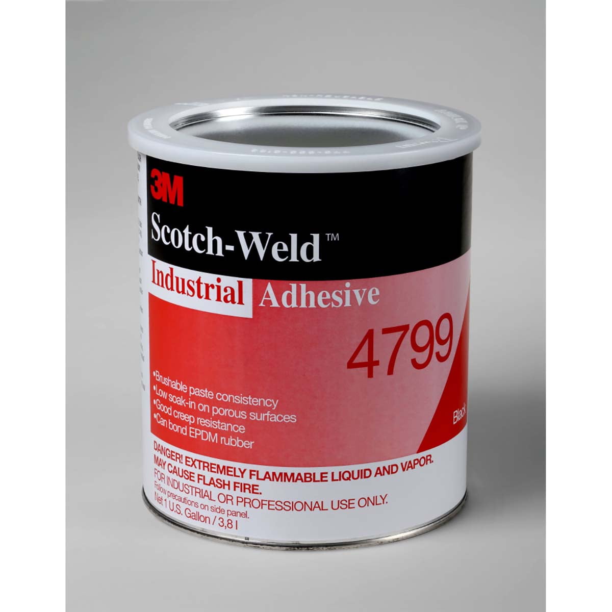 3M Industrial Adhesive 4799 Black, 5 Ounce