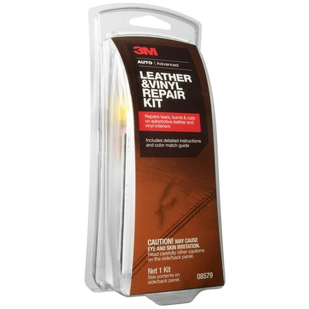 3M Leather and Vinyl Automotive Repair Kit, Helps Patch Burns, Tears and Cuts