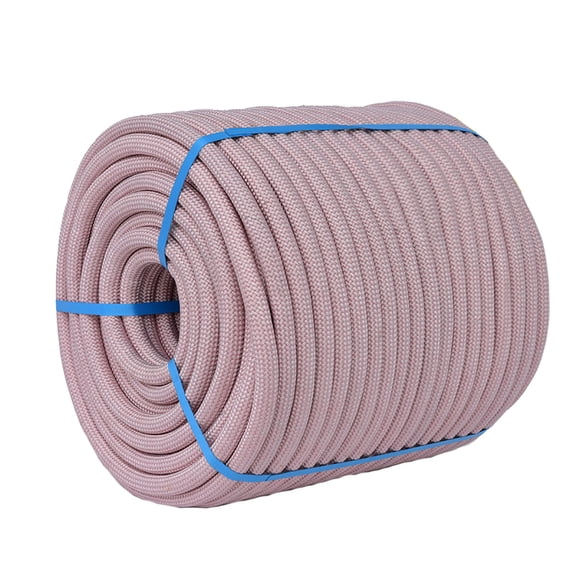3M Length 6MM Diameter Triple Braided Utility Rope, Wear Resistant Polyester Safety Cord for Outdoor Climbing, Camping, Aerial Working and Daily Binding Applications