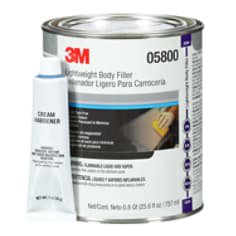3M Lightweight Body Filler, 05800, 1 qt, 6 per case