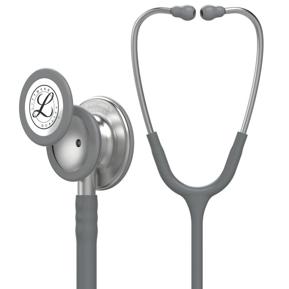 3M Littmann Classic III Monitoring Stethoscope, 5621, Stainless Steel Chestpiece, 27" Gray Tube
