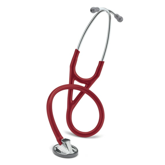 3M Littmann Master Cardiology Stethoscope, 2163, Stainless Steel Chestpiece, 27" Burgundy Tube