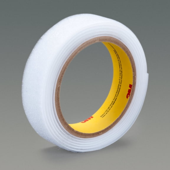 3M Loop Fastener SJ3527N, White, 1 in x 50 yd, 3 per case