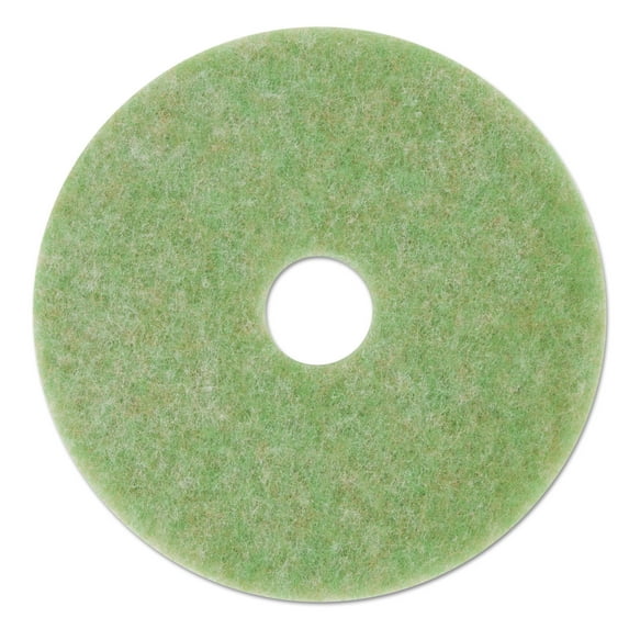 3M Low-Speed TopLine Autoscrubber Floor Pads 5000, 12" Diameter, Green/Amber, 5/CT -MMM18044
