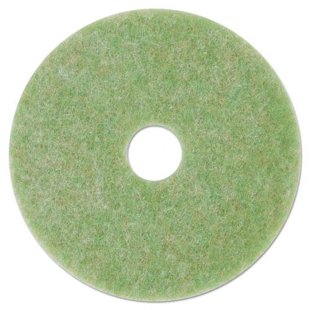 17" Green and Amber Polyester Fiber Scrubber Pads