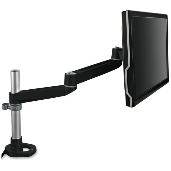 3M MA140MB 4-1/2 in. x 19-1/2 in. 30-lb. Capacity Dual-Swivel Monitor Arm - Black/Gray