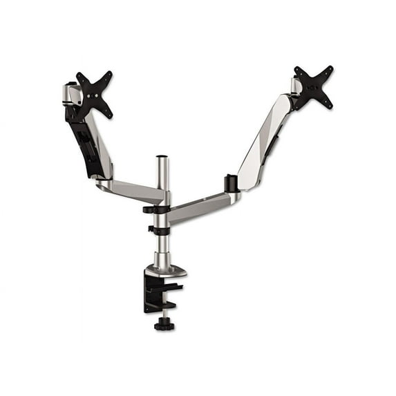 3M MA265S Easy-Adjust Desk Dual Arm Mount for 27 in. Monitors - Silver