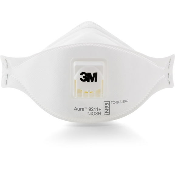 3M, MMM9211PLUS, Aura Particulate Respirator, 10 / Box, White
