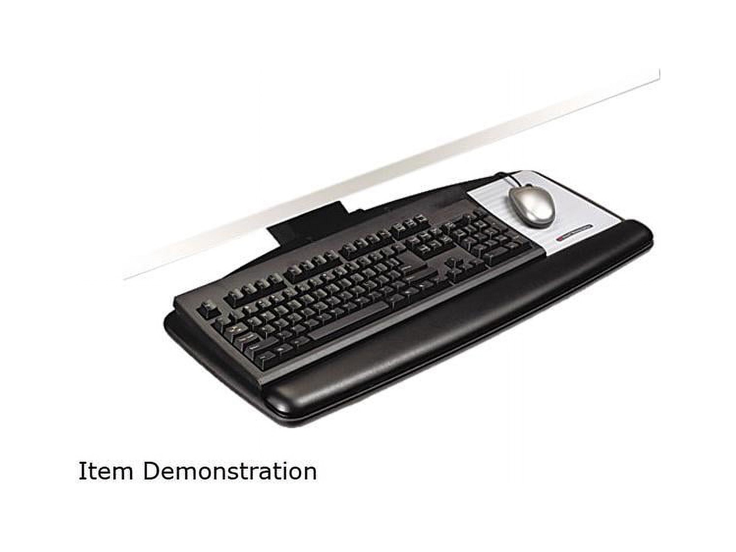 3M MMMAKT90LE Easy Adjust Keyboard Tray, Standard Platform, 23" Track, Black - image 1 of 9