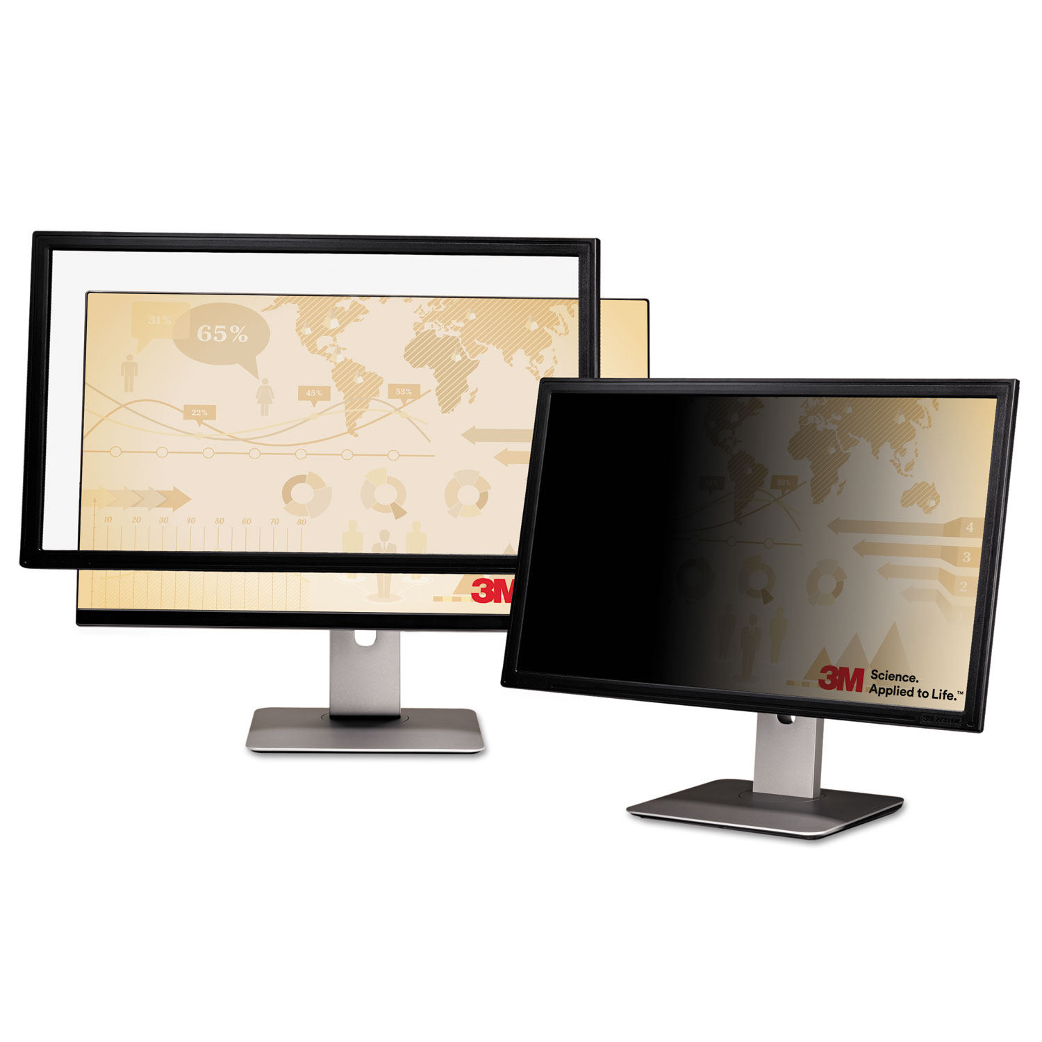 3M, MMMPF213C3B, Privacy Filter for 21.3 in Monitors 4:3 PF213C3B, Black,Glossy,Matte - image 1 of 3