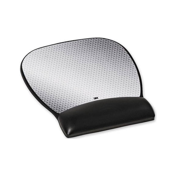 3M MW310LE 9.25 in. x 8.75 in. Antimicrobial Gel Large Mouse Pad with Wrist Rest - Black