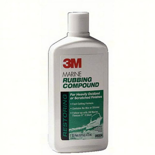 3M Marine 09004 Rubbing Compound Pint 16.9Oz SuperDuty Restoring Boat Hull Fiber