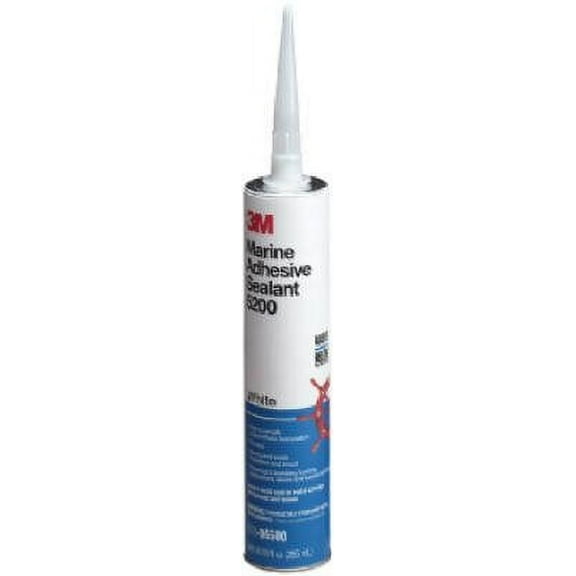 3M Marine Adhesive Sealant 5200 White, PN06500, 1/10 Gallon Cartridge, Case of 12