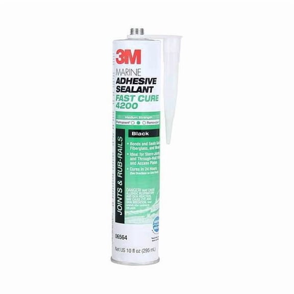 3M Marine Adhesive Sealant Fast Cure 4200FC White, 10 fl oz (295 mL) cartridge, 12 per case