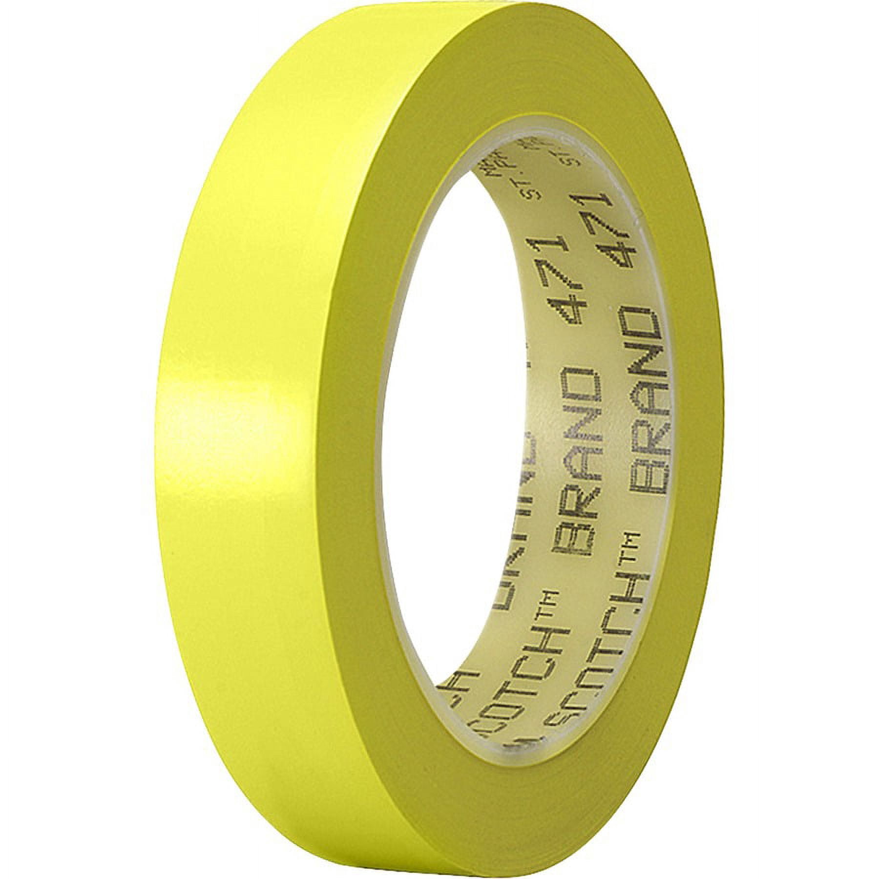 3M Marking Tape - 36 yd Length x 1" Width - 3" Core - Vinyl - 1 / Roll - Yellow | Bundle of 5