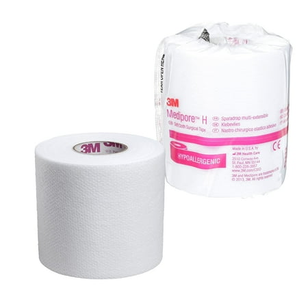 3M Medipore 2863 White Soft Cloth Surgical Tape - 3” x 10 yds - Bandage for Wound Dressings, Tubing, Sensitive Skin & Catheters - Water Resistant, Latex-Free, Hypoallergic & Breathable - Pack of 1