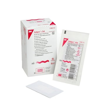 3M Medipore Pad Soft Cloth Adhesive Wound Dressing, Sterile, White, 2.375" x 4", 50 Count, 1 Pack