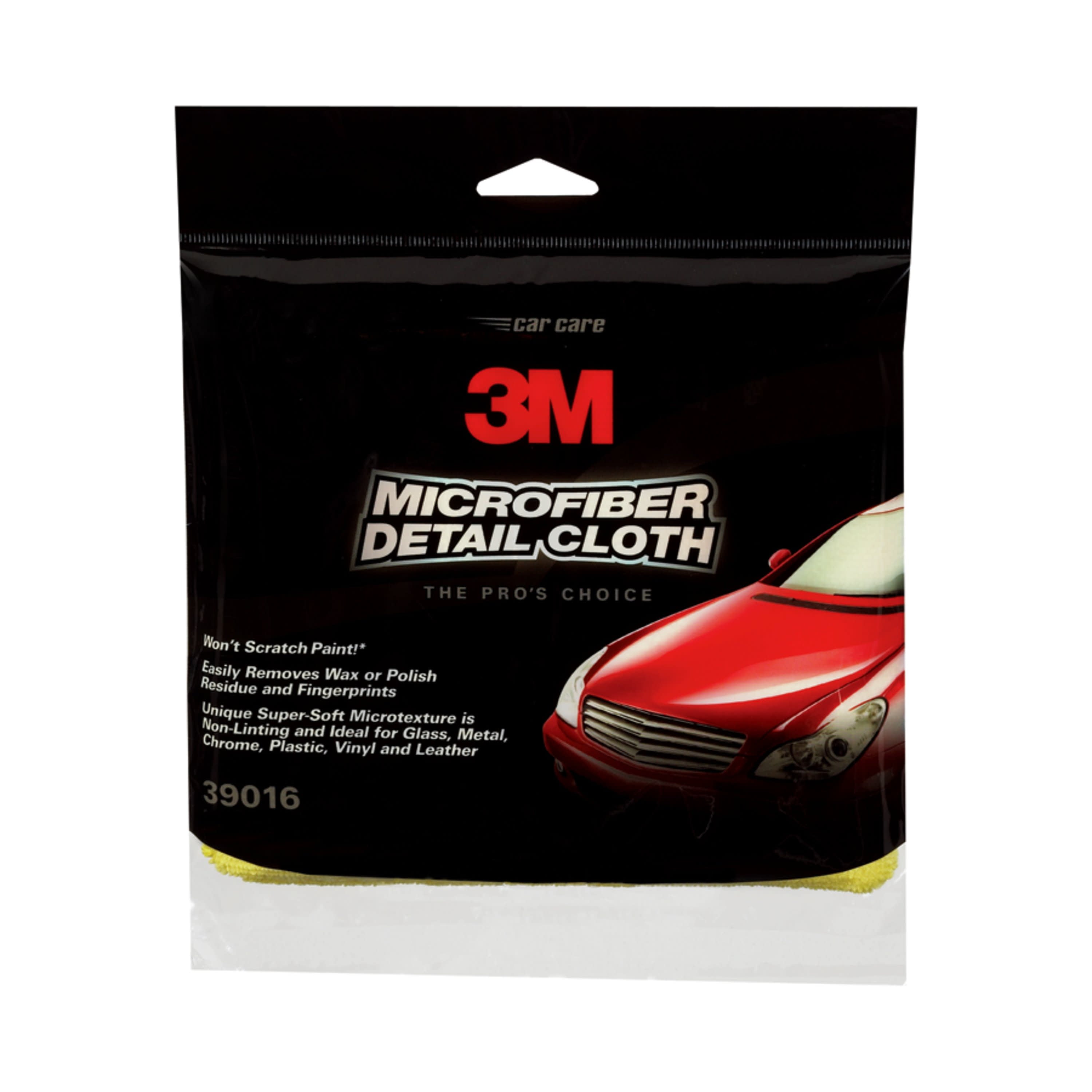 3M Yellow Microfiber Car Detailing Cloth 12" x 14"