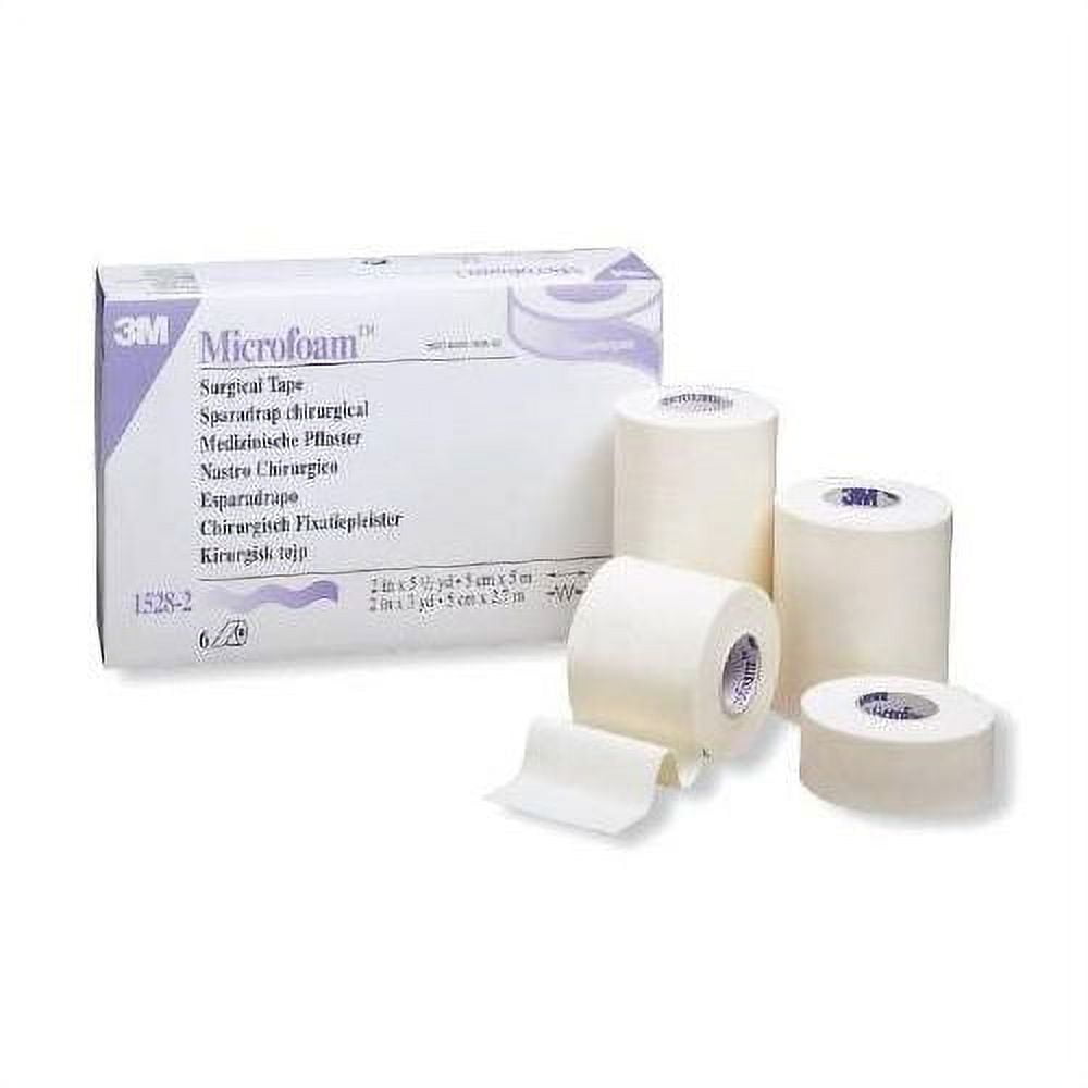3M Microfoam Medical Tape ''3 Inch x 5.5-yd, Single Roll'' 8 Pack 