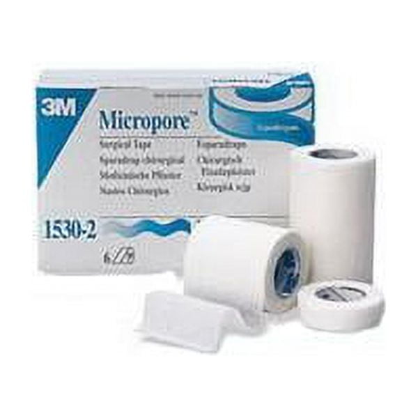 Medical Tape with Dispenser 3M™ Micropore™ Skin Friendly Paper 1 Inch X 10  Yard White NonSterile - CoreMedSupply