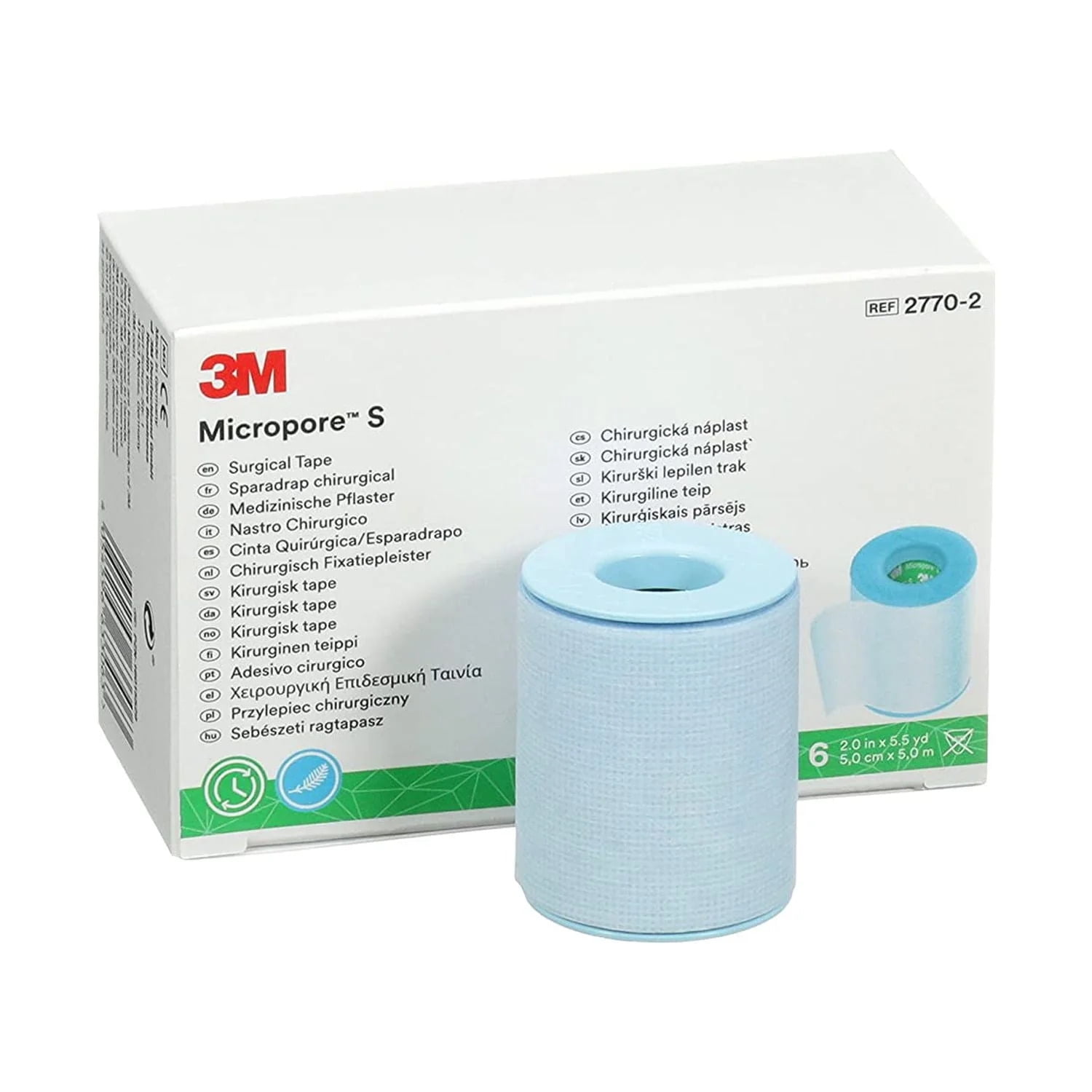 3M Micropore S Surgical Tape 2 x 5.5 yds. - 8827702 