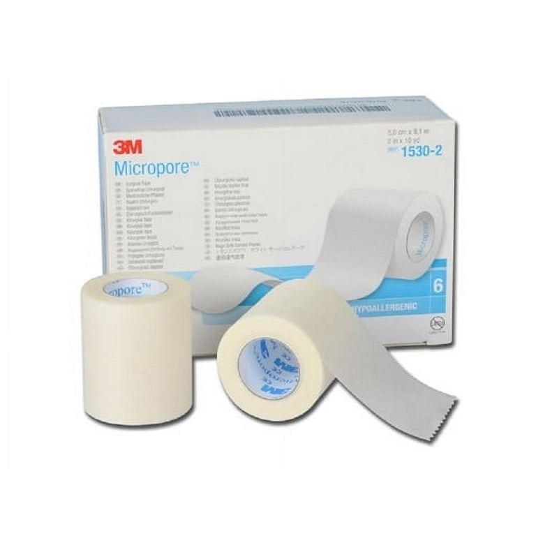 3M Micropore Surgical Paper Tape, 2 Inch x 10 Yards - Box of 6