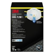 3M Multi-Purpose N95 Respirator, White, Cool Flow Valve, 10 Masks