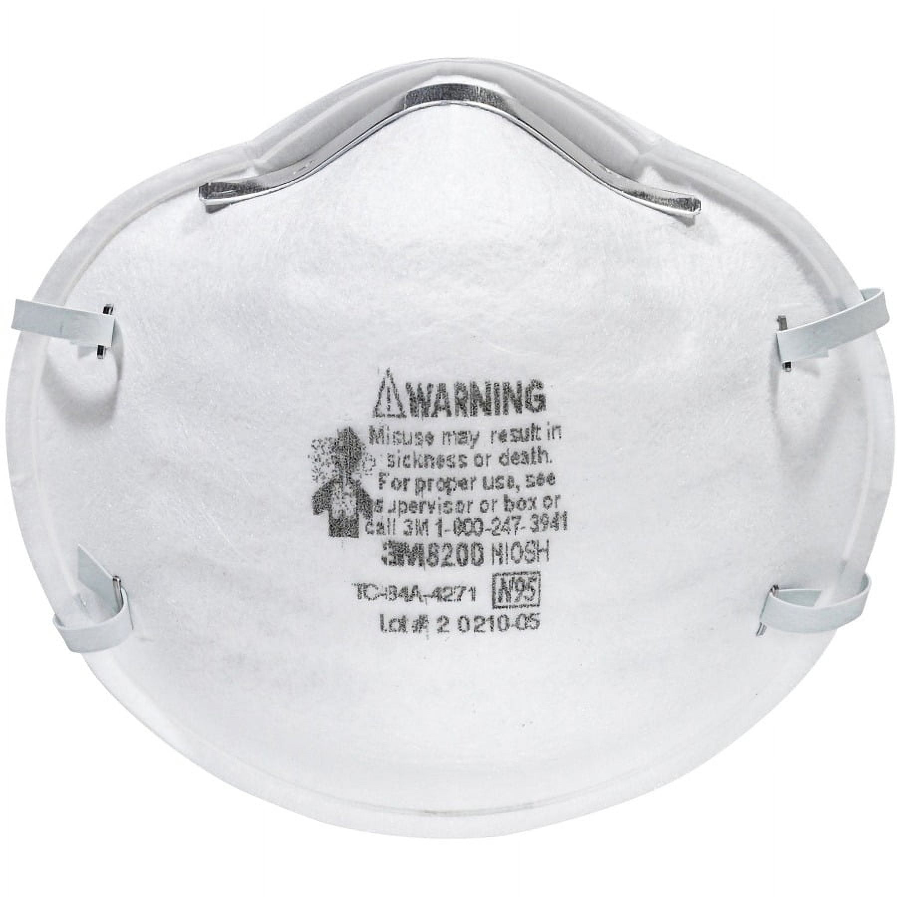 3M N95 Particle Respirator 8200 Mask Disposable, Lightweight, Stretchable, Adjustable Nose