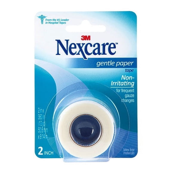 3M Nexcare Gentle Paper Tape, Non Irritating, 2 Inches by 10 Yrd, 1 Ea, 2 Pack