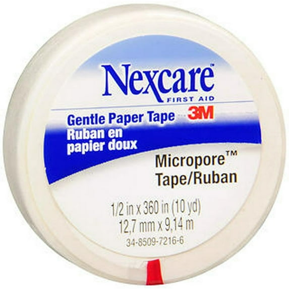 3M Nexcare Micropore Paper First Aid Tape, 1/2 Inch X 10 Yards