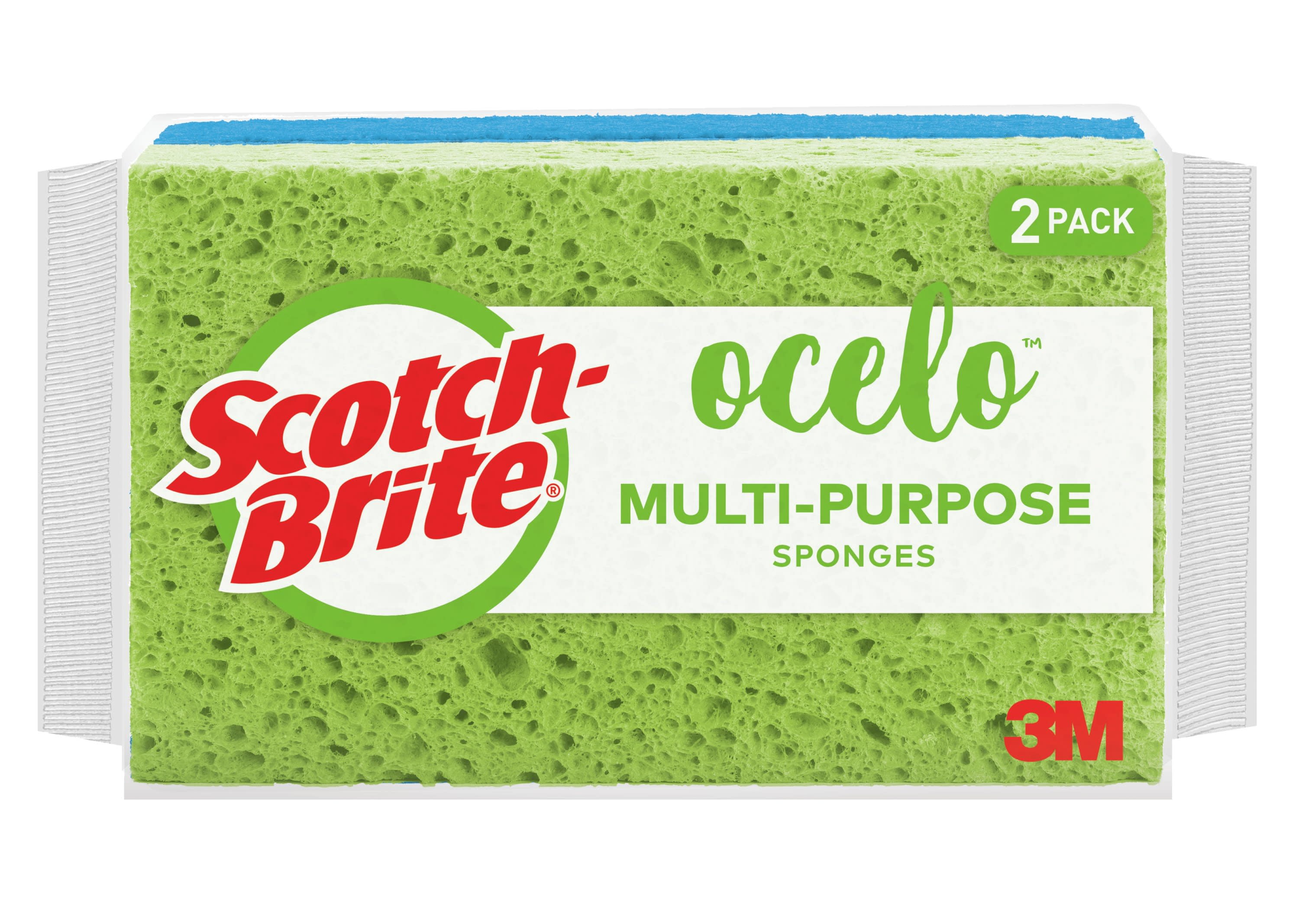 Scotch-Brite ocelo Anti-Microbial Utility Sponge Twin Pack, Bacterial Odor Resistant