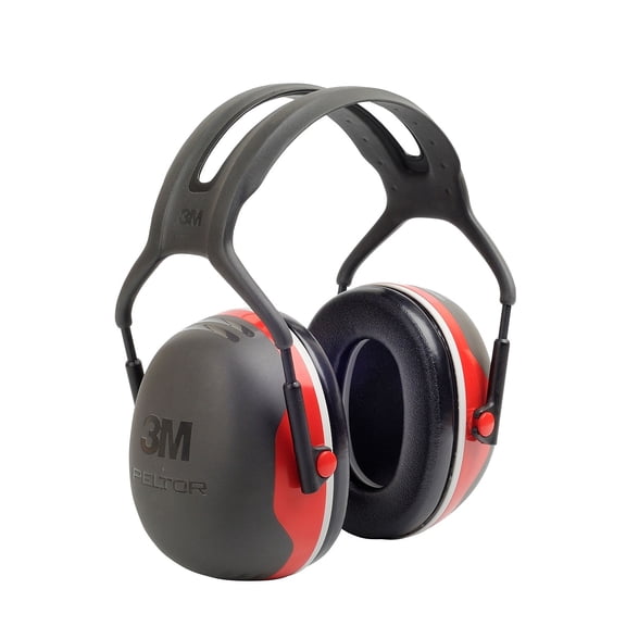 3M Occupational Health & Env Safety Over-the-Head Earmuffs Black & Red Each X3A