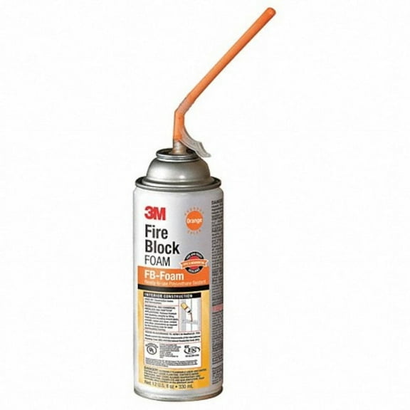 3M Fire Block Foam FB-Foam, Orange Color, Ready-To-Use, Foam-In-Place, 12 fl oz Can