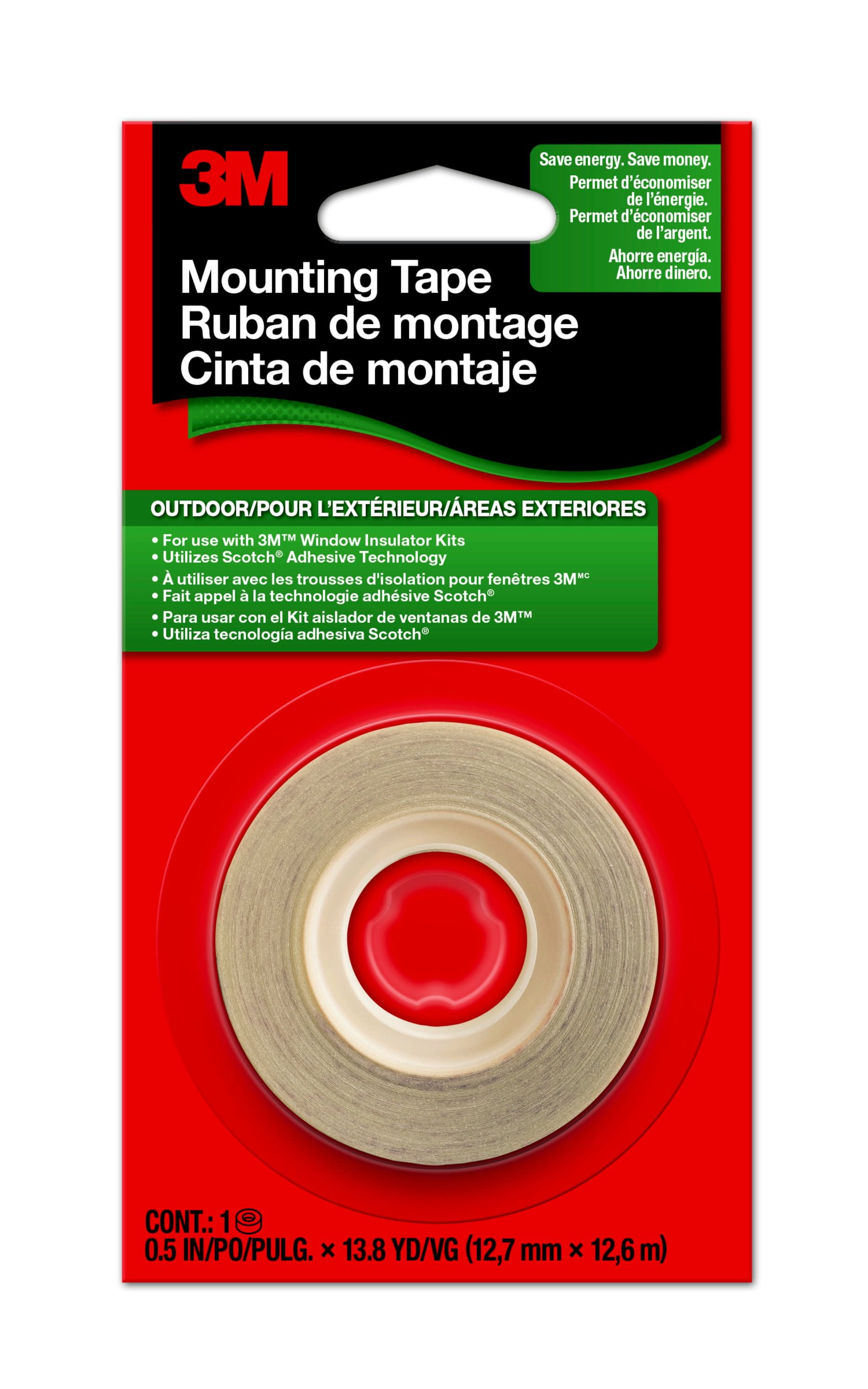 Double Sided Clear Mounting Tape 1.2 inch Wide, 9.8' Long Acrylic Gel Tape for Temps 0-100, Heavy Duty Multipurpose by KapStrom, Size: 3M