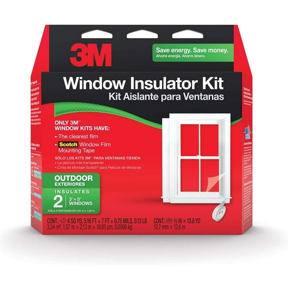 3M Outdoor Window Insulator Kit, 2-Window