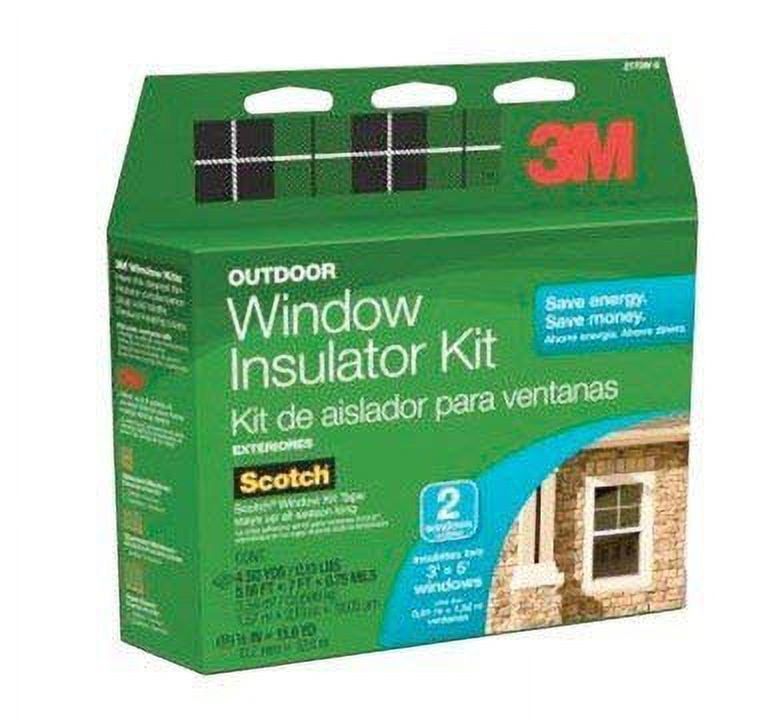 3M Outdoor Window Insulator Kit, Clear Film, Clear Mounting Tape, Fits