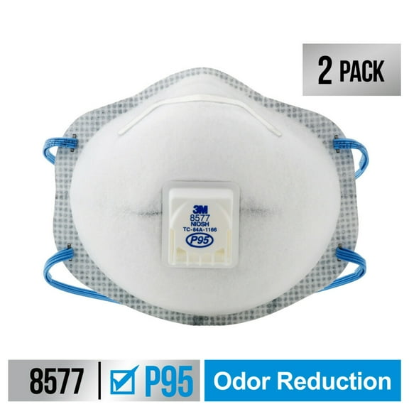 3M P95 Respirator for Paint Odor, Cool Flow Valve, PPE, 2 Masks