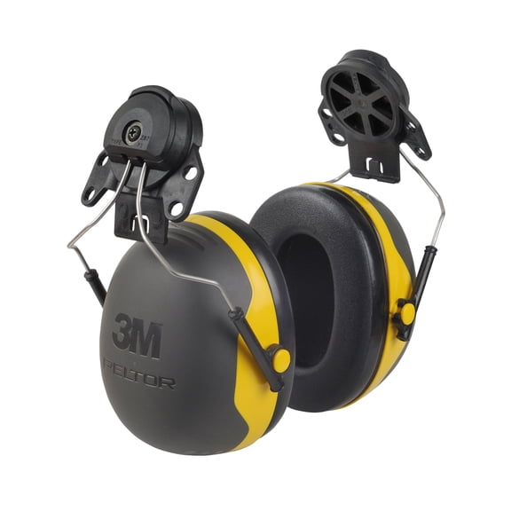 3M X2P3E Peltor Black And Yellow Model X2P3E/37276(AAD) Cap Mount Hearing Conservation Earmuffs, English, 30.68 fl. oz., Plastic, 5.7" x 4.5" x 8.2"