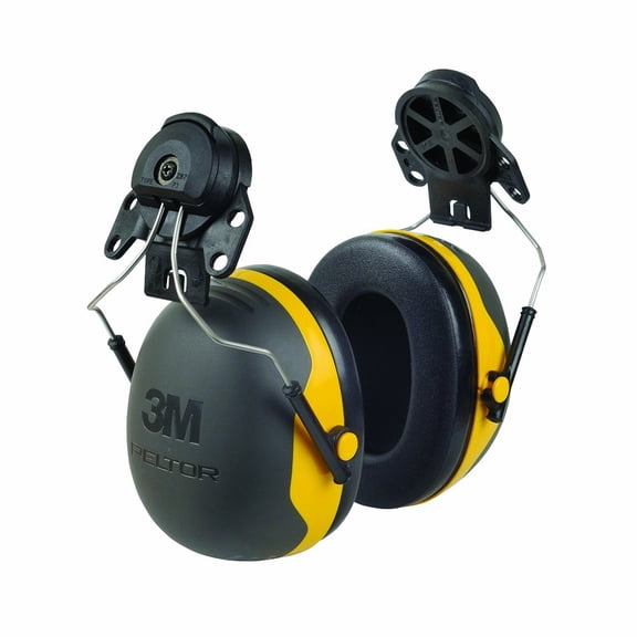 3M X2P3E Peltor Black And Yellow Model X2P3E/37276(AAD) Cap Mount Hearing Conservation Earmuffs, English, 30.68 fl. oz., Plastic, 5.7" x 4.5" x 8.2"