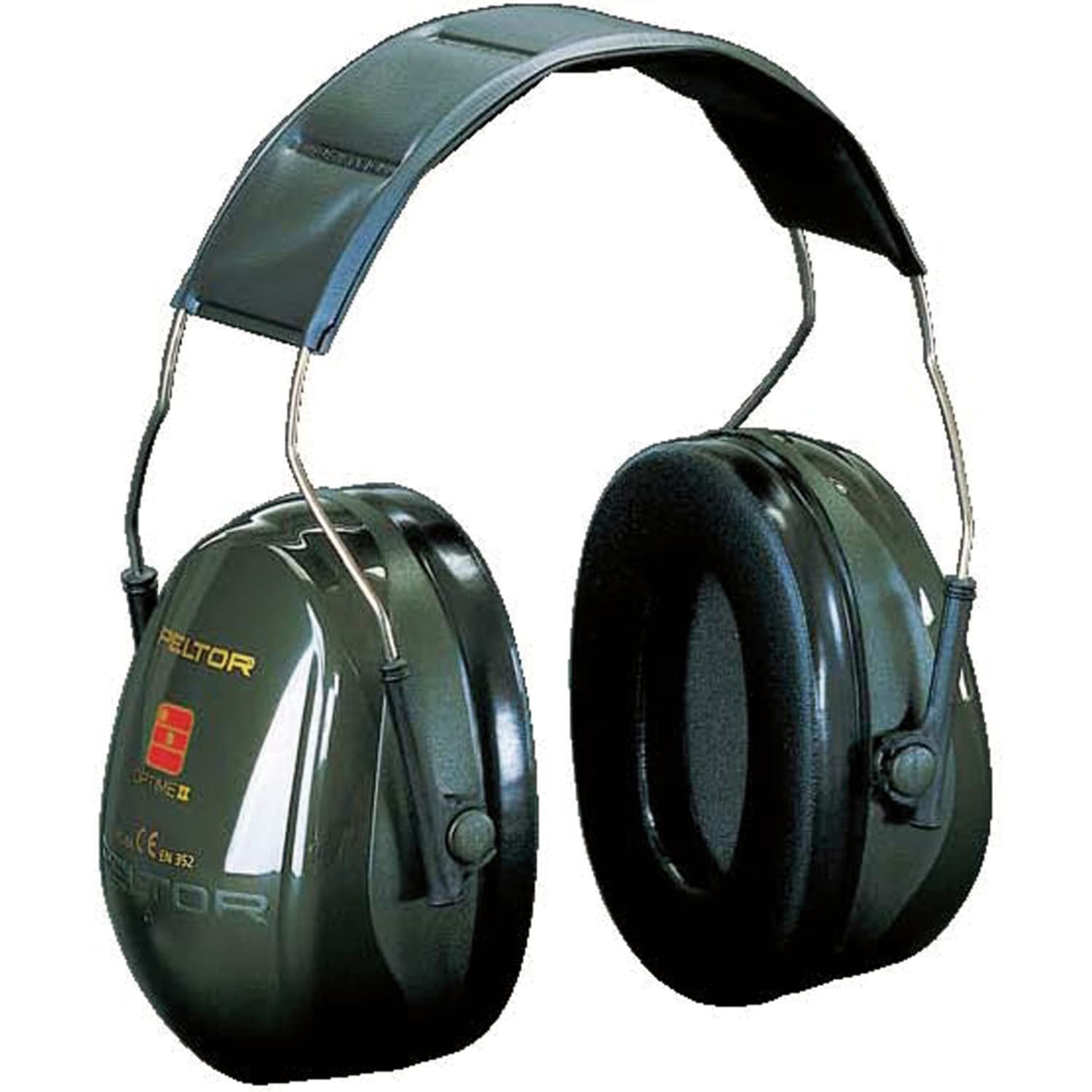 3M PELTOR Optime II Earmuffs, 31 dB, Green, Headband, H520A-407-GQ Headband Green