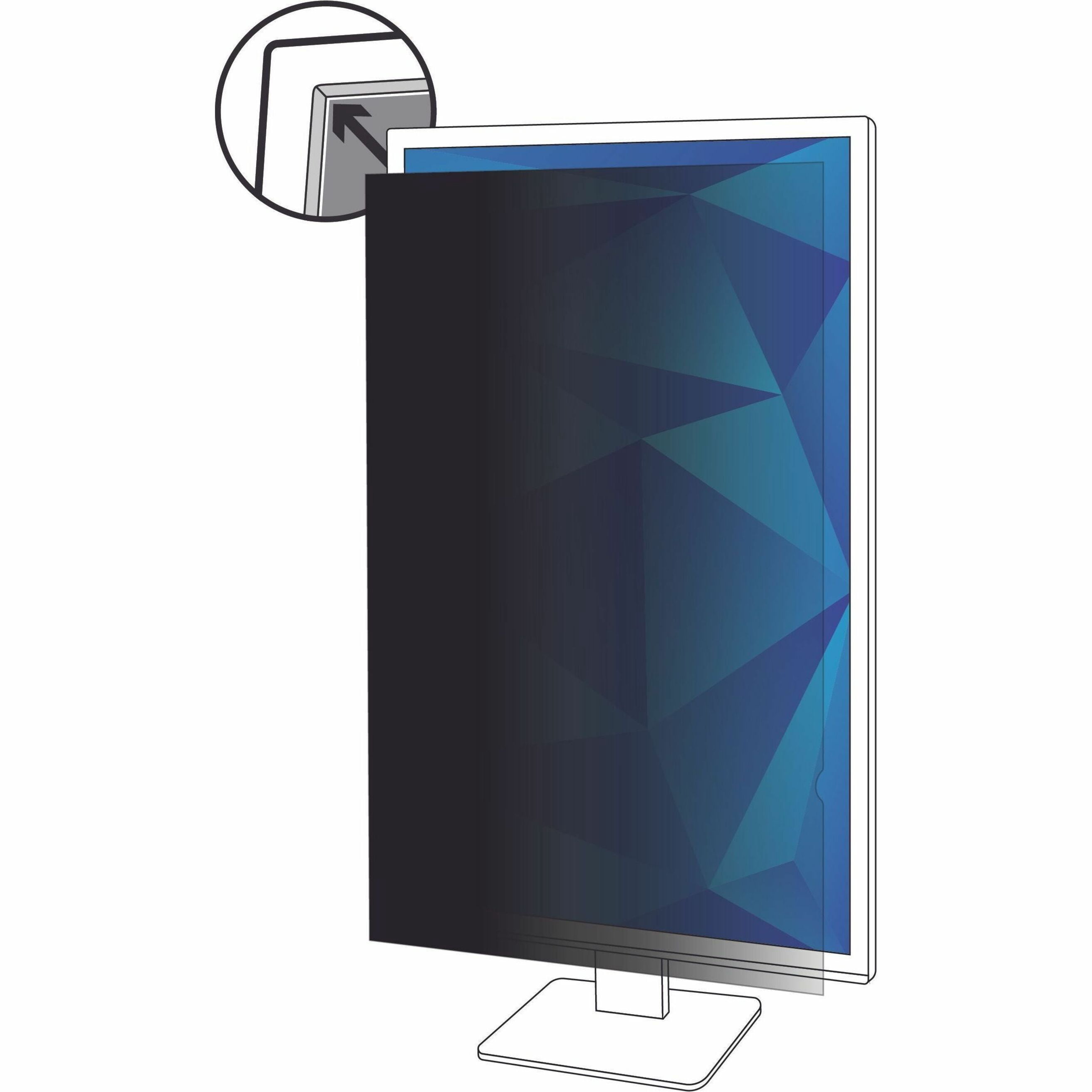 3M, MMMPF250W9P, Privacy Filter for 25 in Portrait Monitors 16:9 ...