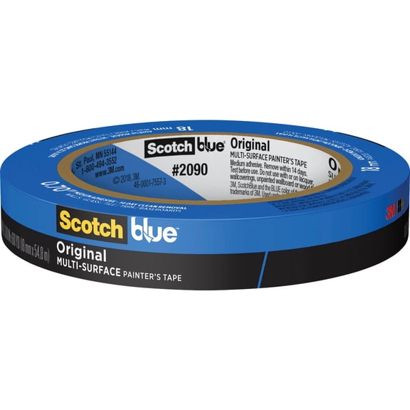 3M PT209018 2090 Masking Tape, Blue, 18mm