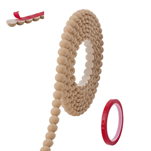 3M PVC Round Waistline Edging Strip for Cabinet Door Decoration BurlyWood 15x7mm